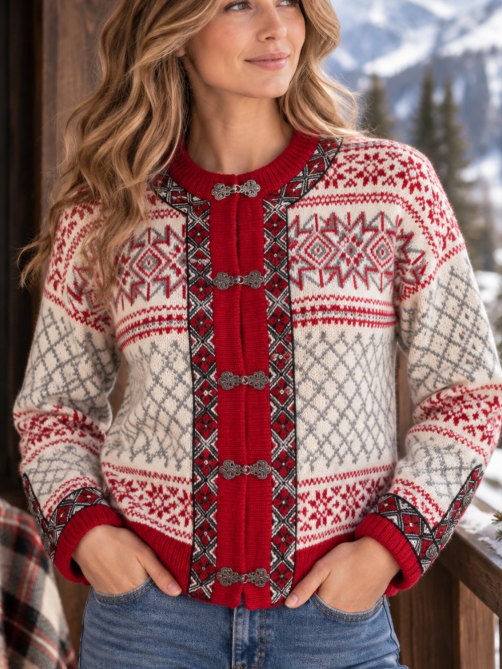 Dale of Norway 100% Wool Norwegian Cardigan Sweater – Size 40/S – Excellent